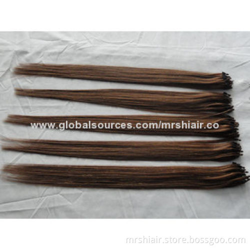 18-inch Dark Brown Silk Straight Micro Loop Hair Extensions